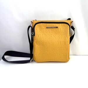 Steve Madden Yellow Mustard Embossed Crossbody Bag